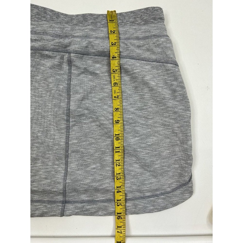 Athleta Techie Terry Drawstring Pull On Skirt Gray - image 7